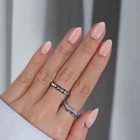 BTArtbox finished manicure close view showing durable gold-accented finish
