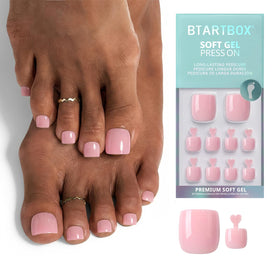 BTArtbox front packaging showing baby pink toenails and kit contents for easy styling