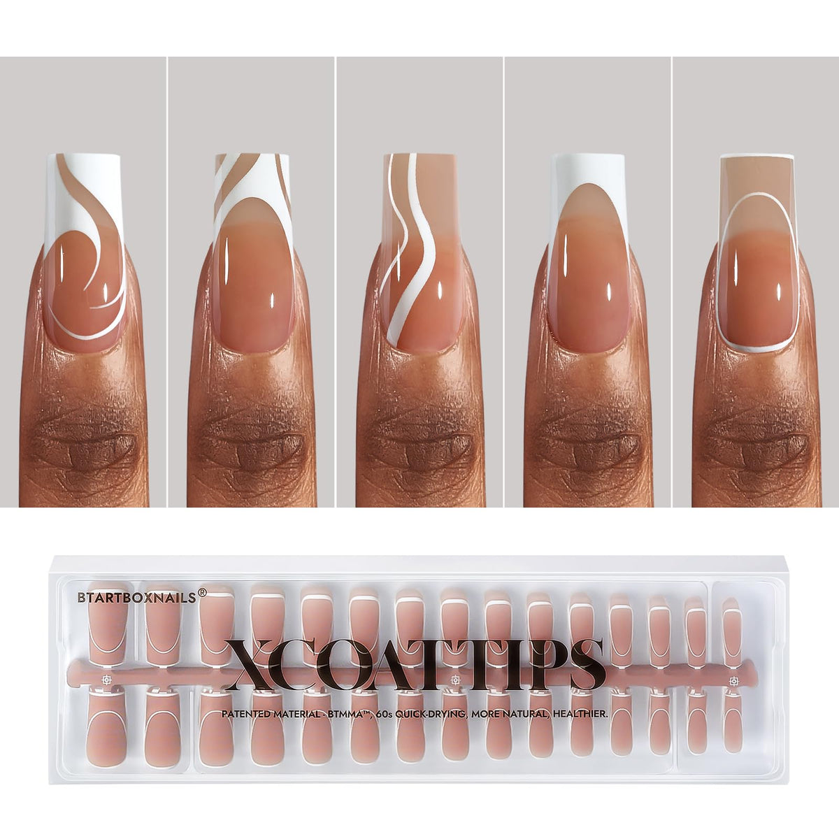 BTArtbox front packaging showing 150-piece French tip set and styles