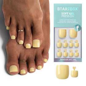 BTArtbox front packaging showing pastel yellow toenail kit and contents benefit convenience
