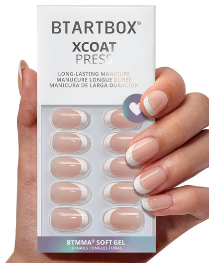 BTArtbox front packaging showing short white French tips and kit contents benefit convenience