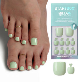 BTArtbox front packaging showing pastel green toes and included accessories