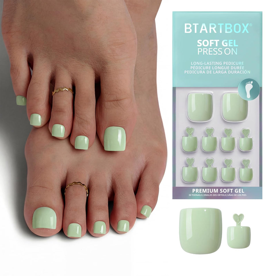 BTArtbox front packaging showing pastel green toes and included accessories