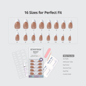 BTArtbox nail glue and adhesive tabs kit included for flexible wear options