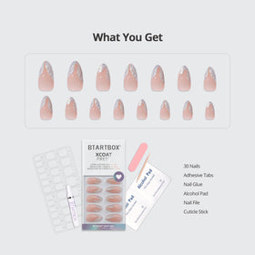 BTArtbox gel glue and adhesive tabs displayed to show secure, lamp-curable bonding