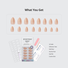 BTArtbox glue and adhesive tabs arranged to show long-wear and temporary application choices