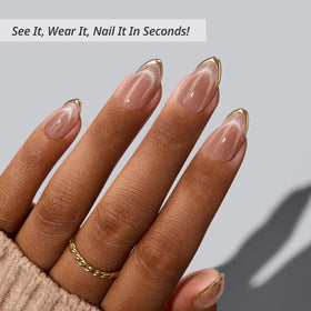 BTArtbox close-up of cat-eye texture and gold French tip for reflective depth