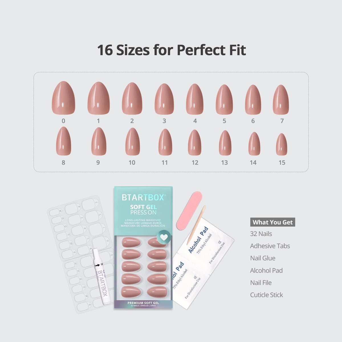 BTArtbox nails being pressed on a fingernail demonstrating quick at-home application