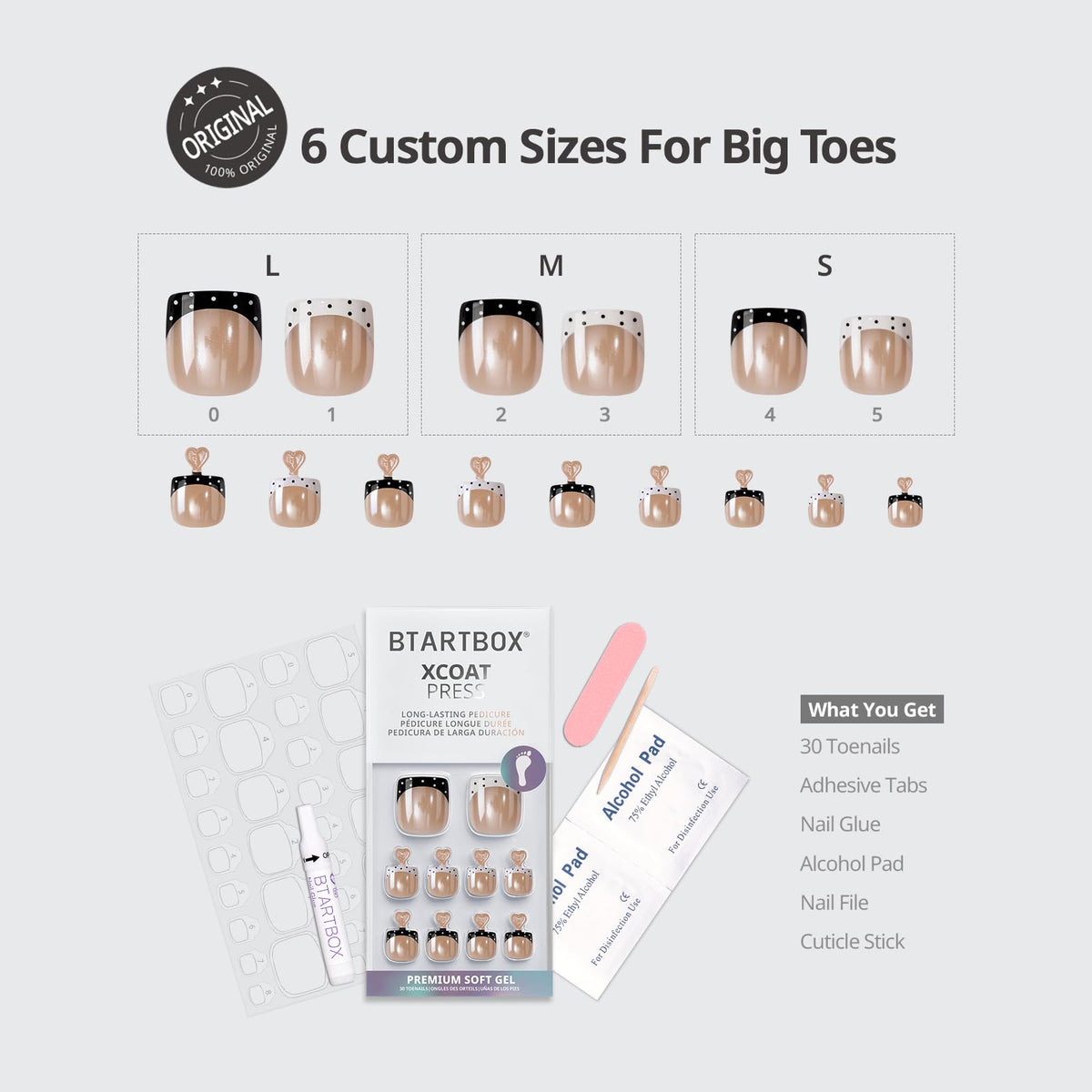 BTArtbox nails held in hand to show scale and fit options benefit