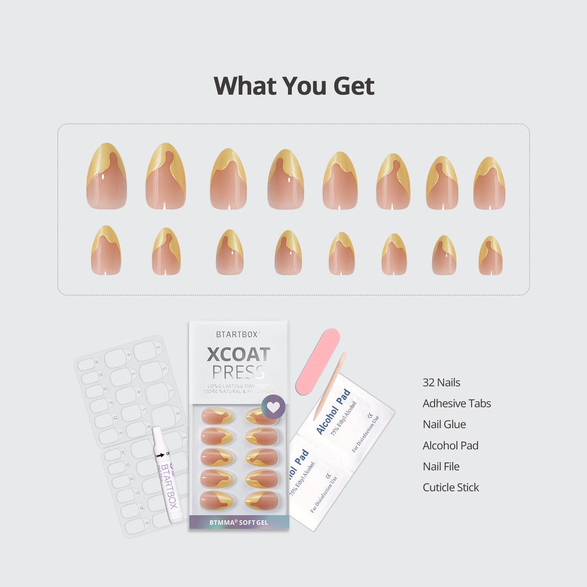 BTArtbox press-on nails curing under UV/LED lamp for instant strong bond and extended wear