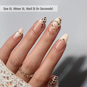 BTArtbox leopard French tip pattern close-up showing bold design and glossy look
