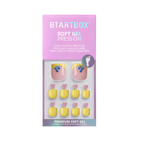 BTArtbox lifestyle shot in sandals showcasing finished pedicure and wearable style