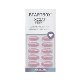 BTArtbox lifestyle shot of woman wearing polka-dot dress press-ons