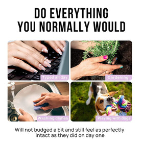 BTArtbox worn nails in lifestyle scene showing durable everyday use