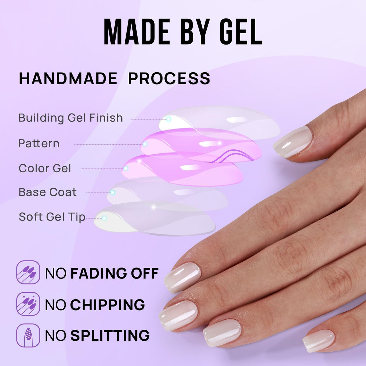 BTArtbox 15 nail sizes laid out to illustrate customizable fit and easy size selection for each finger