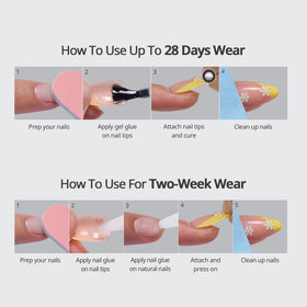 BTArtbox press-on nails worn at a desk highlighting durable everyday wear