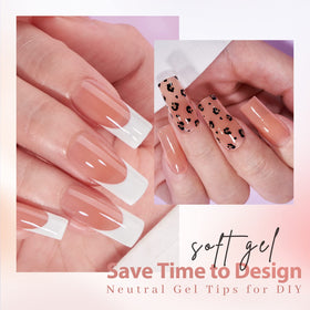 BTArtbox applied nails with glossy top coat displaying natural look