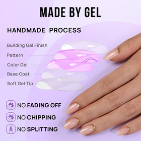 BTArtbox nails worn on hand in lifestyle scene illustrating everyday wear