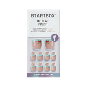 BTArtbox open kit showing 30 nails and accessories for complete at-home pedicure