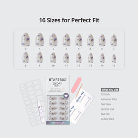 BTArtbox spread of 16 different nail sizes to help customers find the perfect fit