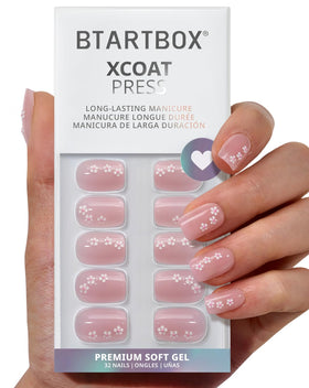 BTArtbox front packaging showing Petalfall kit and pink floral nails for easy selection
