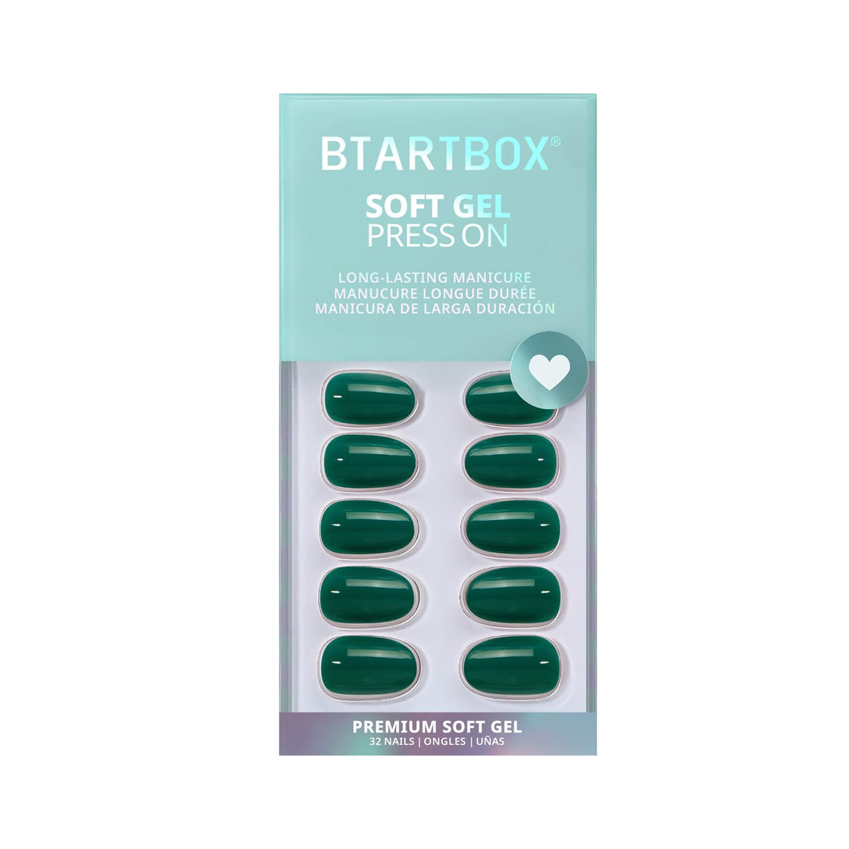 BTArtbox nails in hand during application illustrating easy glue use