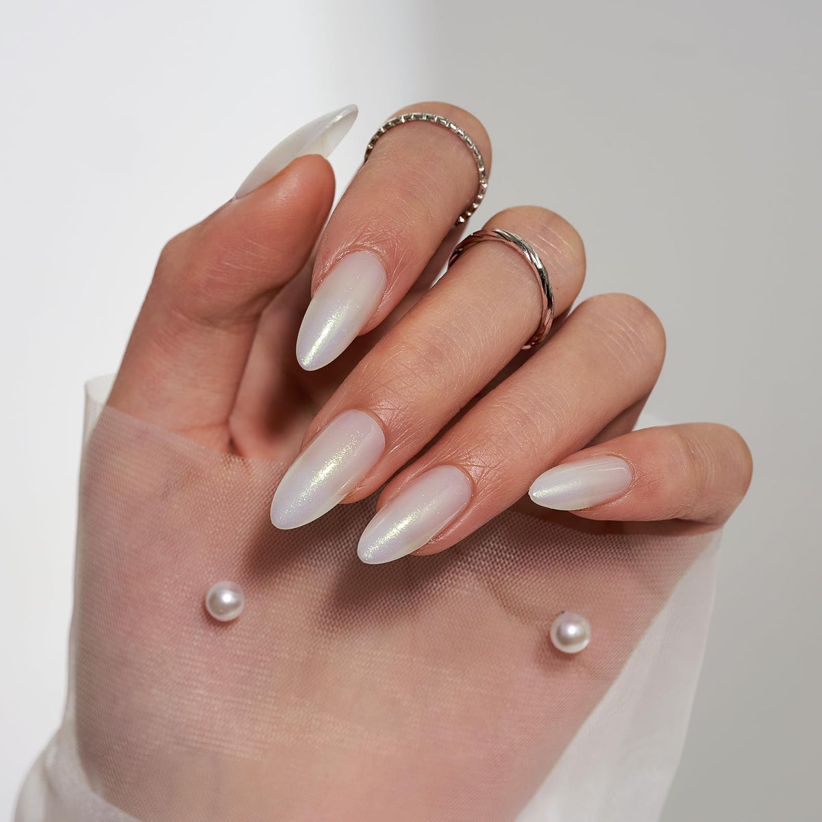 BTArtbox close-up of nail surface texture showing soft gel shimmer benefit
