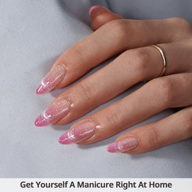 BTArtbox close-up of pink cat-eye nail shades showing subtle depth and glossy finish