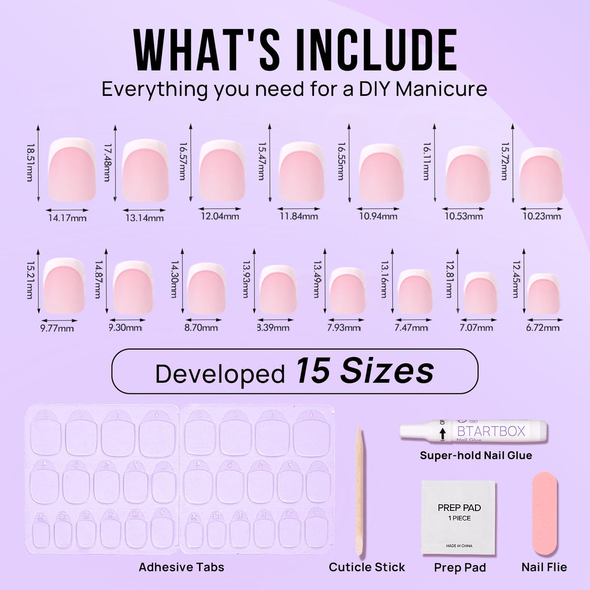 BTArtbox size comparison on finger demonstrating available sizes for fit