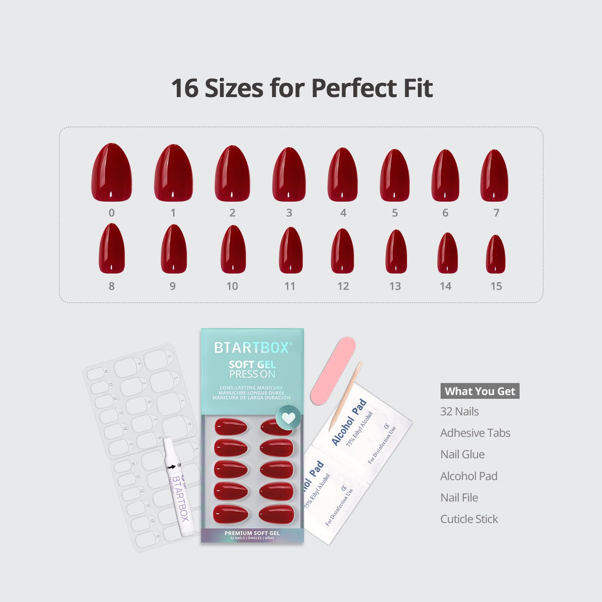 BTArtbox size comparison next to natural nails illustrating fit options