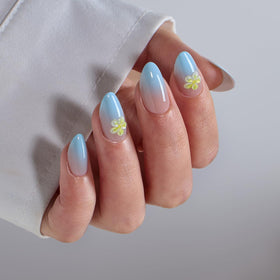 BTArtbox display of short almond nails across sizes for perfect fit
