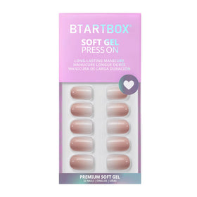 BTArtbox short square nails worn on hand, natural-looking everyday wear benefit
