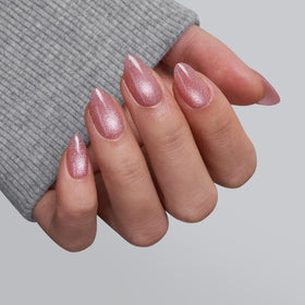 BTArtbox side profile of short almond nails showing natural curve and comfortable fit