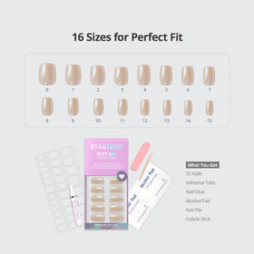 BTArtbox size comparison layout showing 16 sizes for precise custom fitting