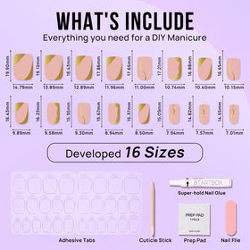 BTArtbox layout showing 16 sizes for custom fit and selection