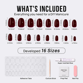 BTArtbox display of 16 sizes to showcase custom fit for each finger