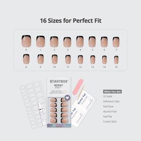 BTArtbox laid out sizes showing 16 sizes for a custom fit