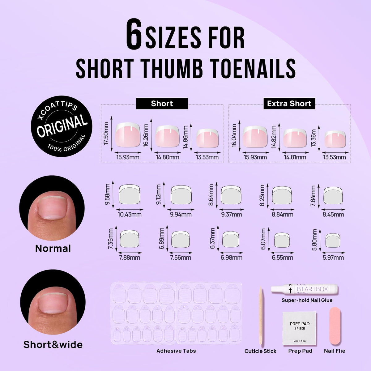 BTArtbox laid-out 16 sizes labeled for precise fit and easy selection