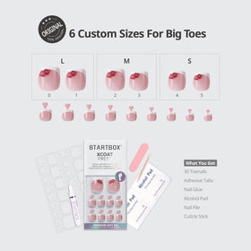 BTArtbox arranged square-toe nails display showing shape variety and salon finish