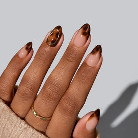 BTArtbox tortoise shell French tip detail showing refined pattern