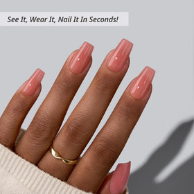 BTArtbox arranged 32 nails in 16 sizes displaying cinnamon red shade, easy size selection benefit