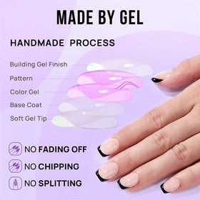BTArtbox nails worn on hands demonstrating natural fit and flexible comfort