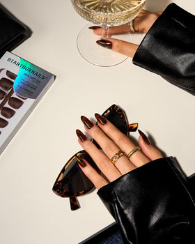 BTArtboxnails almond-shaped tip side profile showing tapered thin edge for natural look