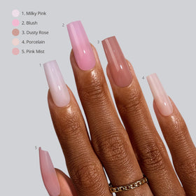 BTArtboxnails application demo of pressing on nails for quick salon finish