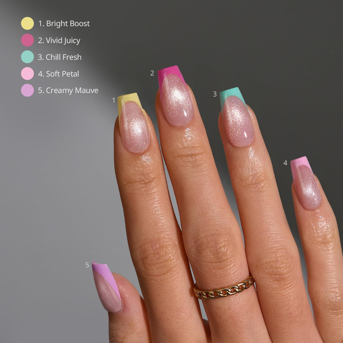 BTArtboxnails hand applying a short coffin nail demonstrating quick salon-quality at-home result