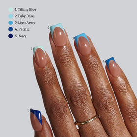 BTArtboxnails being applied to natural nail illustrating quick use