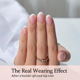 BTArtboxnails being applied to a nail demonstrating fast press-on simplicity and comfort