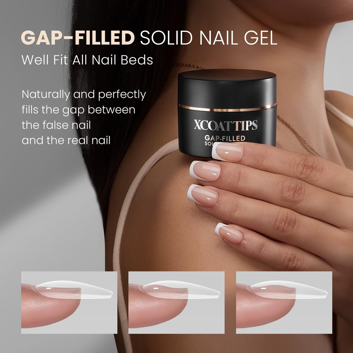 BTArtboxnails gel applied to press-on tip for easy placement and precision