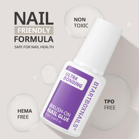 BTArtboxnails brush applicator detail for precise glue control