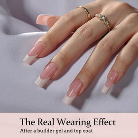 BTArtboxnails builder gel and top coat bottles highlighting protection and shine